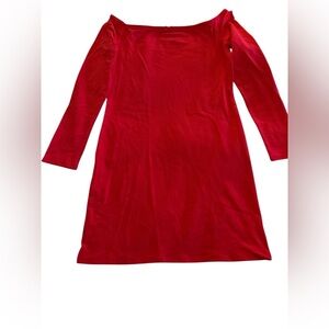 Elegant Scarlet Off-Shoulder Dress